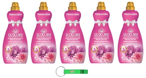 Luxury Ammorbidente Primavera, ammorbidente concentrato, detersivo liquido per bucato, 40 lavaggi, 900 ml + portachiavi Beni Culinari