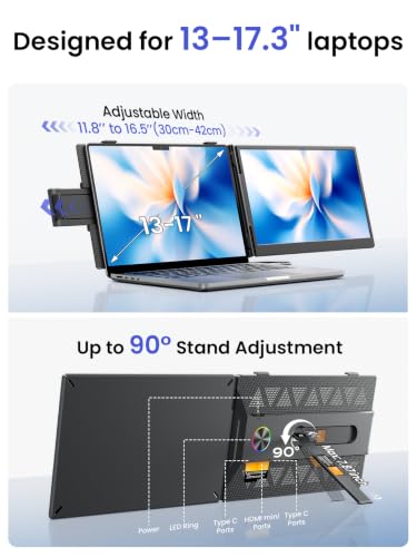 Laptop Screen Extender, 14" 1080P IPS Portable Monitor, Ultra-Slim, 1.79 lb - image 6