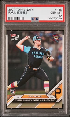 Paul Skenes 2024 Topps Now 1st All Star Game Rookie Card #436, PSA 10 Graded (Cert #96350666) Gem Mint, officially authenticated by Topps