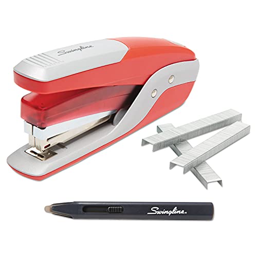 Swingline Stapler Value Pack, 28 Sheet Capacity, Jam Free, Reduced Effort, includes Quick Touch Stapler, 5000 Staples and Staple Remover, Metal, Red and Silver (S7064589)