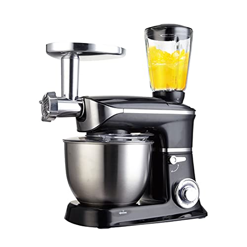 3-In-1 Küchenmaschine Teigmixer & Küchenmaschine - 1300 W Elektromotor - Knethaken, Schneebesen, Fleischwolf, 6,5 Liter…