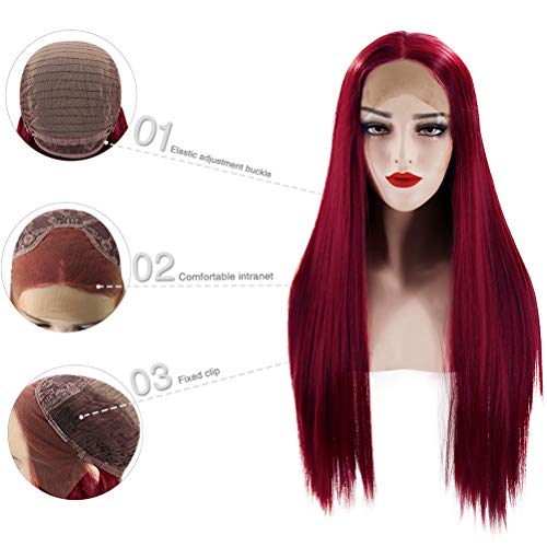 Lurrose 1 peça peruca de cabelo comprido reta peruca de aparência natural para senhoras mulheres men