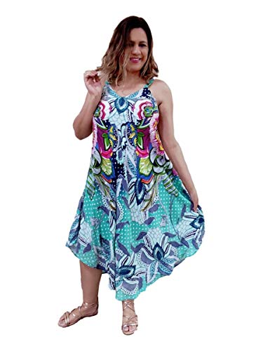 Vestido Feminino Plus Size Longo Alça Trapézio Estampado 40533