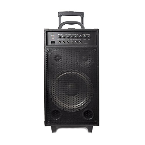 Pyle Wireless Portable Pa Speaker System - 800W Bluetooth Compatible Rechargeable Battery Powered Outdoor Sound Speaker Microphone Set W/ 30-Pin Ipod Dock, Wheels - 1/4" To Aux Rca Cable - Pwma1080Ibt #TOP1