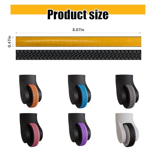 8pcs Luggage Wheels Covers, Suitcase Wheel Covers, Luggage Wheel Protector, Waterproof, Noise Reducing Protectors for Carry-Ons, Universal Fit, Essential Travel Accessories, Black Y3