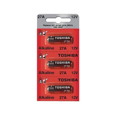 Toshiba Alkaline 27A GP27A MN27 A27BP 12 Volt Battery (3 Batteries)