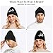 QGBYMX Winter Beanie Astronaut Space Black for Men Women – Fashion Design, Unisex Soft Warm Knit Hat Ski Stocking Cuffed Cap
