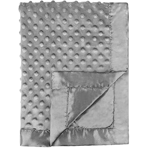 Satin Babydecke für Jungen Mädchen Seidig und Glatt Toddle-Decken Weiche Plüsch Minky Dot Decke Cover