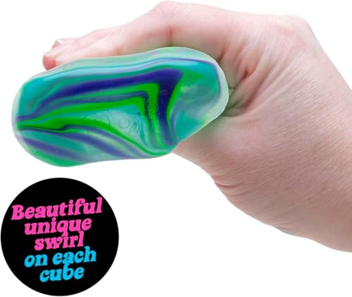 Schylling NeeDoh Nice Cube Swirl - Sensory Toy with a Super Solid Squish - Unique, Swirling Color Blend - Ages 3 and Up - Color May Vary - 2 Pack image 11