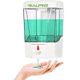 Alpine Industries Alpine Industries Automatic Transparent Gel Hand Sanitizer 700 Ml, Commercial Heavy Duty, White