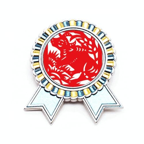 Broche bœuf zodiaque chinois en métal accessoire manteau
