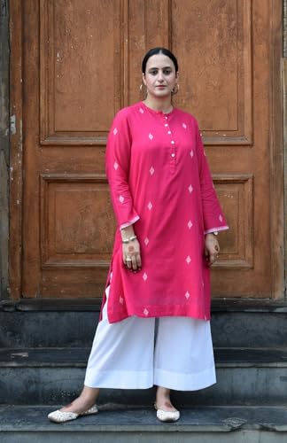 Image of GoSriKi Kurta Set for Women Erode Rayon Printed | Kurti Set for Woman | Kurta Palazzo 2 Piece Outfit | Round Neck Full Sleeve Straight Fit Ethnic Dress Stylish Kurta Sets for Women Clothing