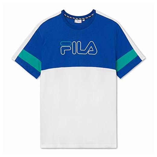 FILA Herr Jadon Blocked Tape T-shirt, Surf The Web ljusvit alhambra, XS