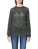 Cuello redondo acanalado G-STAR RAW Pointelle R Knit Sudadera, Gris (Graphite B754-996), L para Mujer