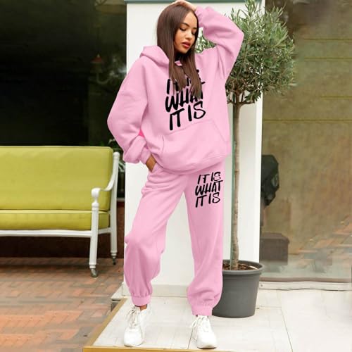Traje pantalón con capucha para mujer y estampado de la ciudad 2