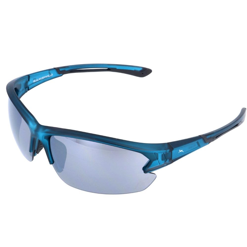Gamswild WS6028 Sonnenbrille Sportbrille Skibrille Fahrradbrille Herren Damen Unisex | blau | rot-orange | violett