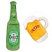 duhe189014 Hund Quietschendes Plüschtier-Set, 2 Packungen niedlichen Plüsch Bierkrug Bierflasche Spielzeug-Welpe Kauspielzeug, Interaktives süßes, sicheres, ungiftiges Kauspielzeug Lovable