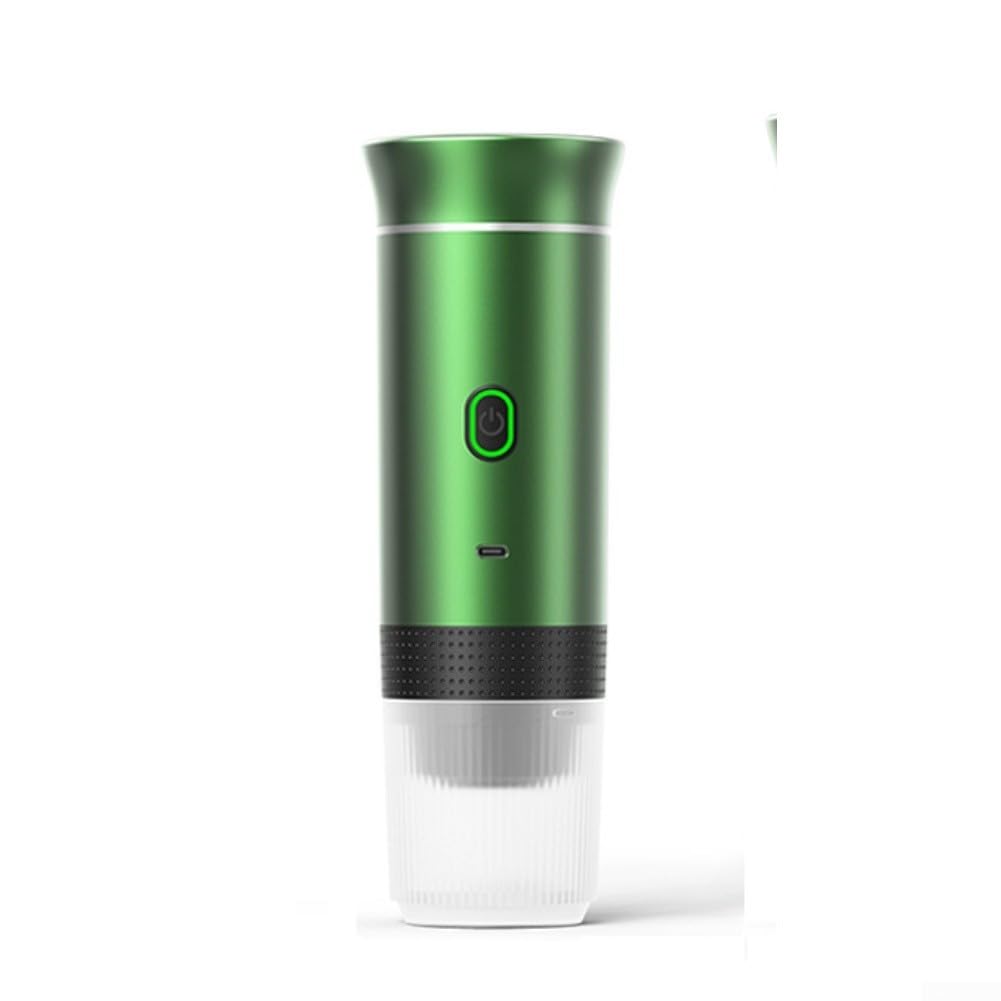 Eléctrica portátil para máquina de espresso: USB-C para mini cafetera para viajes (blanco 60 ml) | Carga rápida USB-C, preparación inalámbrica, se adapta a mochilas, ideal para viajes y viajes