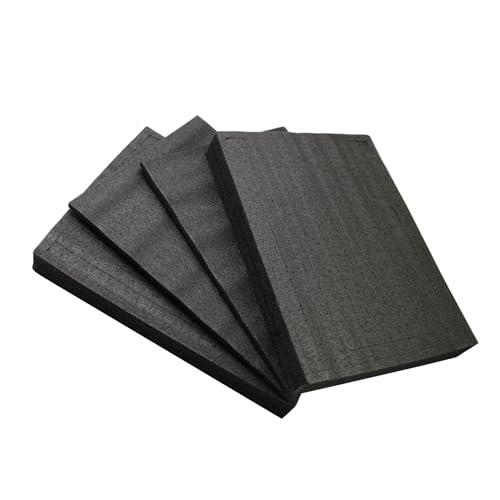 HOLEPU Pick and Pluck Foam, Pick Apart Foam Insert, Foam Inserts for Cases, 16 x 12 x 2 Inch & 16 x 12 x 0.4 Inch, 4 Pcs