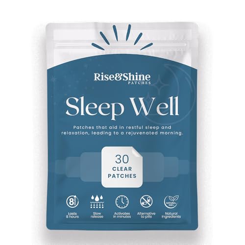 Sleeping Patches by Rise & Shine Extra Strength Natural Sleep Aid with Melatonin, Valerian...