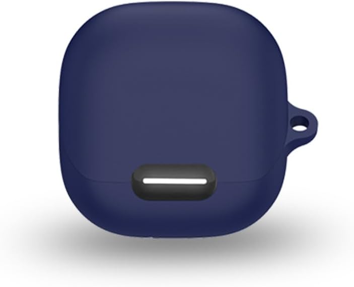 Silicon Case Cover Compatible with soundcore by Anker Liberty 4 NC Wireless Earbuds, Protective Skin with Carabiner, with hole for charging, Blue