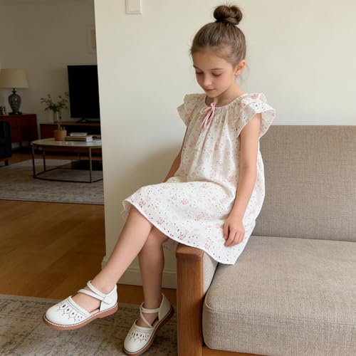 Image of Flaryzone Girls Sandals Closed Toe Summer Flats Dress Sandals Shoes Toddler /Little Kid
