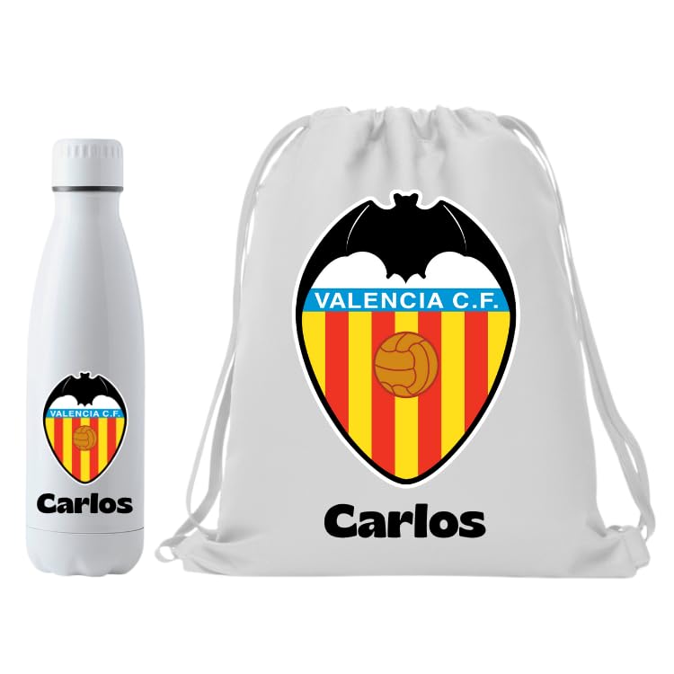 Genérico Escudo Valencia CF - Personalizado con Nombre - Regalo Valencia CF para los Fans de Futbol - Regalo para Hombre Mujer o niño (Escudo Valencia CF)