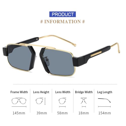 Lunettes de soleil carrées rétro femmes MUTYNE verres océan - 3