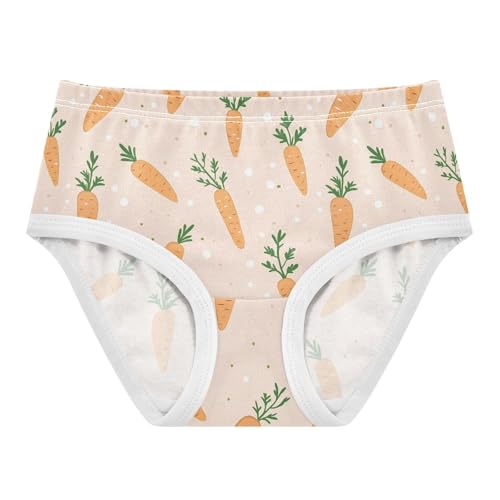 Girls Underwear Soft Cotton Carrots Kids Panties in Sizes 2/3t, 4t, 5t, 6 and 8