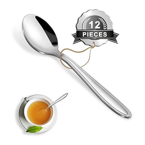 Pleafind Set of 12 Stainless Steel Teaspoons Cover