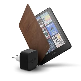 Amazon Kindle Colorsoft 16 GB + Custodia in pelle di prima qualità color caffè + Caricatore da 9 W