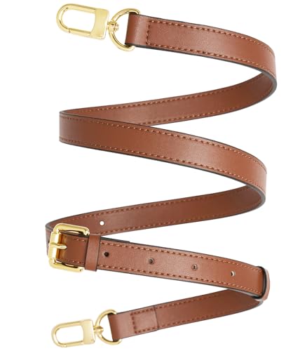 Image of Vachetta Leather purse strap Genuine Leather Adjustable Replacement Strap for Shoulder Bag Handbag Purse