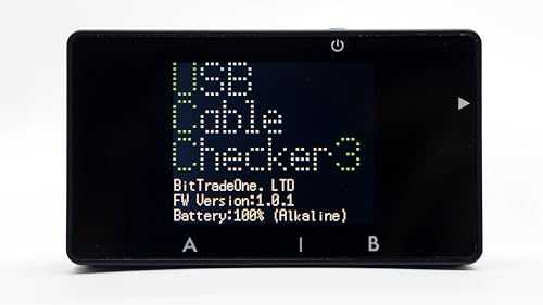 BitTradeOne USB�P�[�u���`�F�b�J�[3 - �v���t�F�b�V���i��USB�P�[�u��&�|�[�g�e�X�^�[�AUSB4�APD EPR 240W���T�|�[�g�AE�}�[�J�[�ǂݎ��A���C���[�ڑ��ƒ�R����A1.75�C���`LCD - ADUSBCIM3U