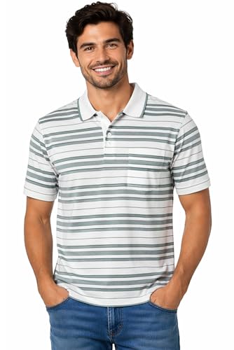 Image of SANE ORIGINALS Half Sleeve Polo T-Shirt for Men with Pocket || Stripe Collar and Pocket T-Shirt for Men Half Sleeves