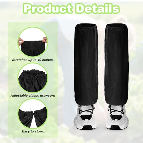 XLIUAX 2 Pcs Lawn Care Leg Gaiters, Adjustable Leg Protectors Waterproof Garden Trimming Legs Chaps Legs Guard for Landscaping Farm Working Outdoor Hunting Hiking(L) - Thumbnail 5