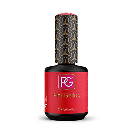 Pink Gellac Shellac Gel Nagellack 15 ml für UV LED Lampe | 133 Fuchsia Red Rot | Gel Nail Polish for UV Nail Lamp pink… – Bild 5