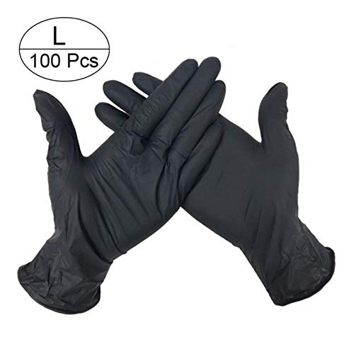 ACIL Black Disposable Gloves Latex Universal Kitchen Dishwashing Work Rubber Garden Gloves,L