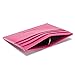 Slim Genuine Leather Credit Card Holder Front Pocket Wallet with RFID Blocking - Hot Pink