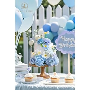 TINGE TIME Blue Artificial Flowers Combo Box Set Silk Daisy Fake Roses Peony with Stems for DIY Bridal Wedding Bouquets Baby Shower Floral Arrangements Centerpiece Table Party Home Decorations