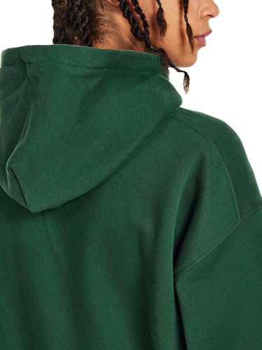 Vintage Green Hoodie for Men Warm Streetwear Casual Comfort Colors Sweatshirts Long Sleeve Women Pullover Hoodies with Pocket HW2406 B Green M4
