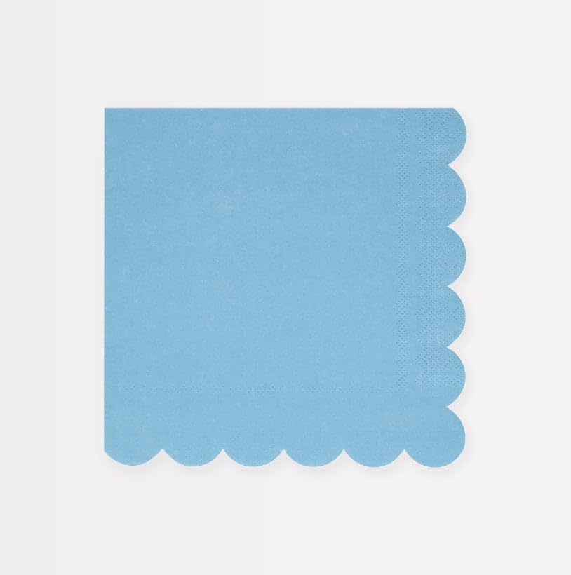 Meri Meri - Cornflower Blue Large Napkins - Peygamber Çiçeği Mavisi Peçeteler (x16)