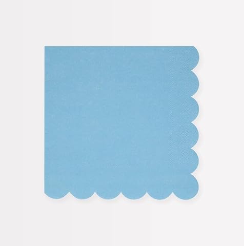 Meri Meri - Cornflower Blue Large Napkins - Peygamber Çiçeği Mavisi Peçeteler (x16)