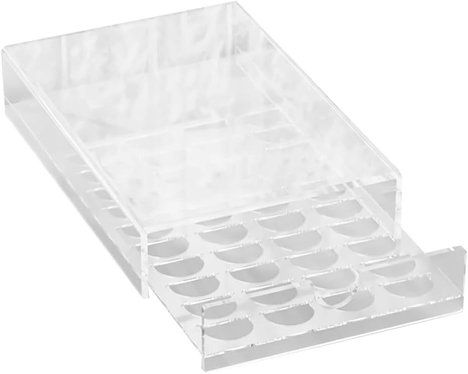 Clear 40 Pods Coffee Organizers Thickened Acrylic Construction Space Saving Drawer Coffee Pods Container