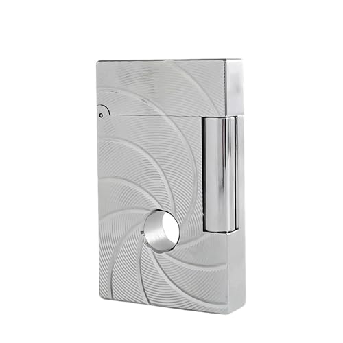 JTDunant Retro Trench 007 Lighter, Crisp Click Sound, Metal, Adjustable Soft Flame Lighters, Unique Birthday Gift for Men Father Husband Boyfriend (Silver)