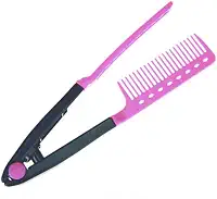 LAX Pente Auxiliar de Chapinha - Escova de Alisamento para Cabelo Liso, Ondulado - Rosa
