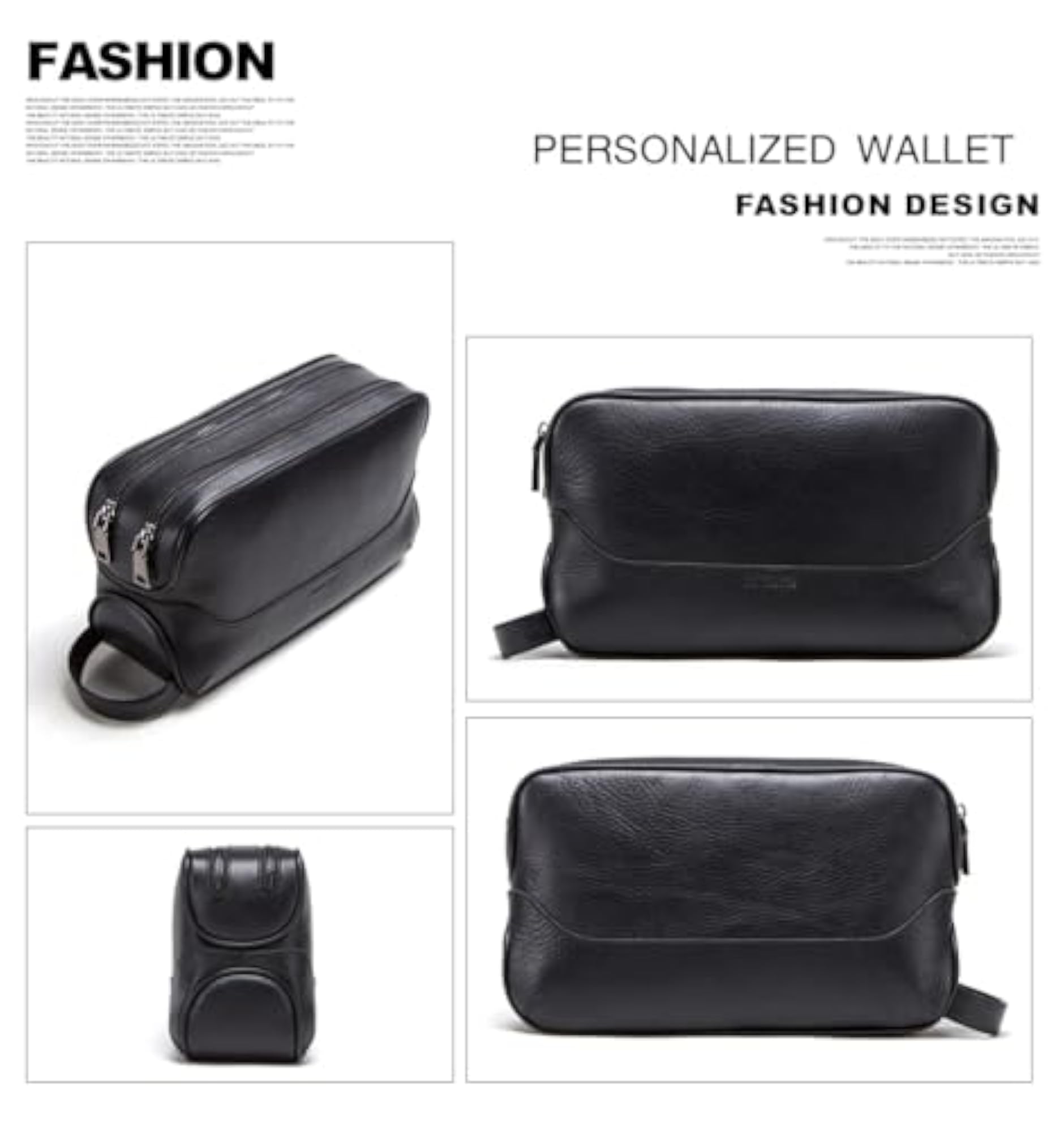 Sam's Crazy Horse Leather Double Zipper Dopp Kit