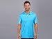 adidas Golf Men's Puremotion Digital Print Polo Shirt, Solar Blue/White, X-Large