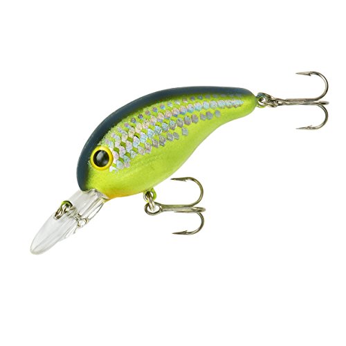 BANDIT LURES 2D66 200 Series 2-Inch 1/4-Ounce Crank Bait Fishing Lure, Chartreuse Fleck Finish