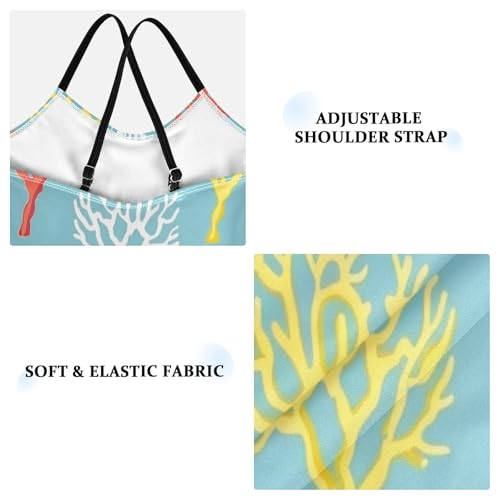 Summer Coral Girls One-Piece Swimsuit Beach Bathing Suit3