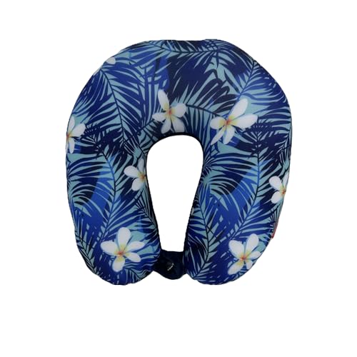 Bookishbunny U Shaped Micro Beads Microbead Neck Head Support Travel Pillow, 12"x12"x4" (WhiteFlower)